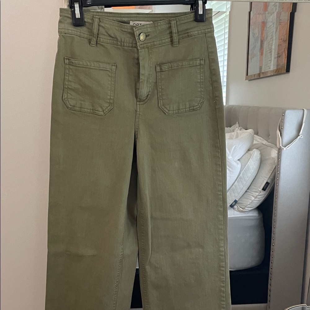 Oat New York Olive Wide Leg Pants